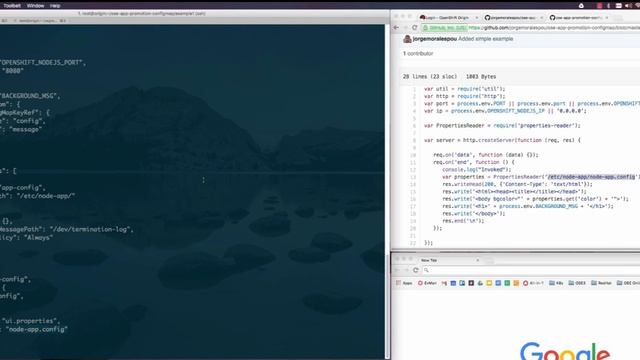 OpenShift ConfigMap example смотреть онлайн