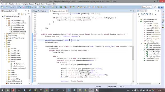 Android Login/Register tutorial with PHP & MYSQL Part 7 смотреть онлайн