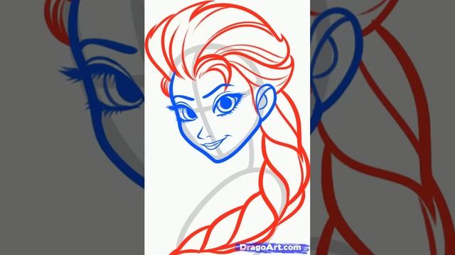 Как нарисовать Эльзу из холодное сердце смотреть онлайн