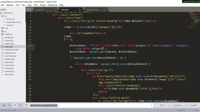 Create a dynamic website like youtube || Website Development Tutorial || Display Category Data смотреть онлайн