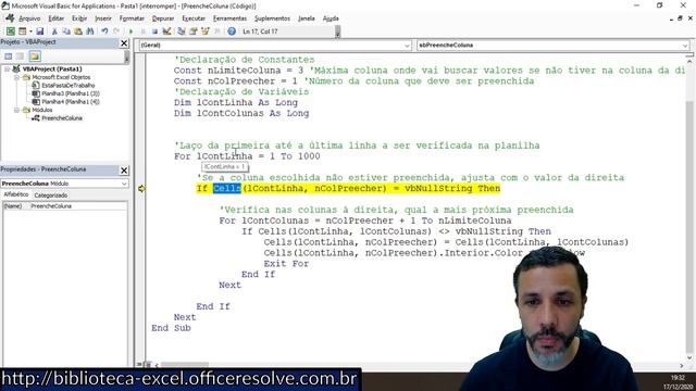 Preencher Colunas com VBA смотреть онлайн