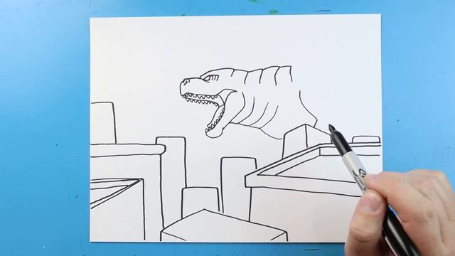 How to Draw GODZILLA ATTACKING A CITY смотреть онлайн