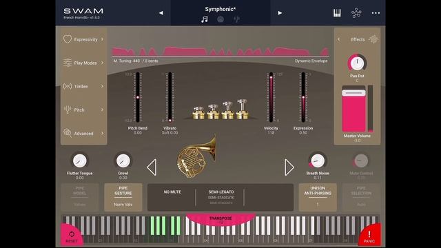 Moessieurs demonstrates SWAM Solo Brass French Horn iOS with Yamaha Montage demo audition смотреть онлайн