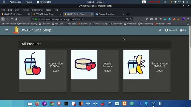 2. Juice Shop Bonus Payload смотреть онлайн