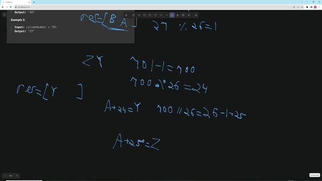 Excel Sheet Column Title - LeetCode 168 - Python смотреть онлайн