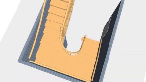 Забежная лестница с поворотом на180 градусов с пригласительной ступенью.