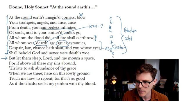 HOLY SONNET 7 "At the round earth's. . . " John Donne | Close Reading & Analysis смотреть онлайн