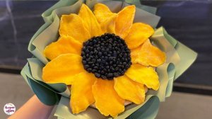 Я взяла Сухофрукты и Сделала ПОДАРОК УЧИТЕЛЮ Своими Руками! Подсолнух из Манго и Изюма