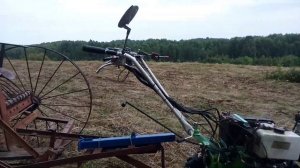 Мотоблок и конные грабли. Расчищаю новый сенокосный участок. Часть 1.