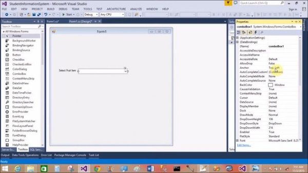 ComboBox add item in windows forms application
