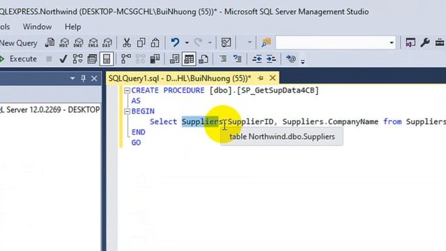 Load data in Stored procedure SQL server with sample database Northwind query in C# language Part 3 смотреть онлайн
