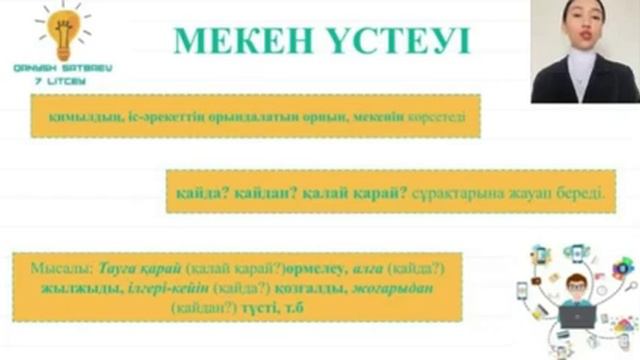 Қазақ тілі. “Үстеу және оның мағыналық, құрамдық түрлері”