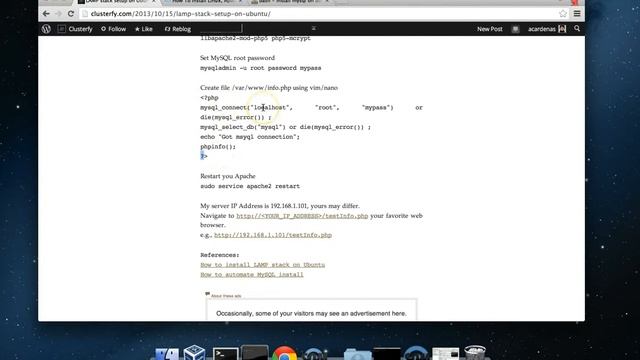 Install LAMP (Linux, Apache, MySQL, PHP) stack on Ubuntu смотреть онлайн