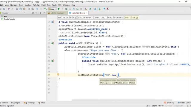 Alert Dialog box in Android studio смотреть онлайн