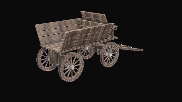 Medieval Wooden Cart 4-Turntable смотреть онлайн