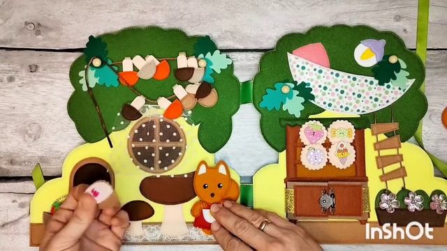 Развивающая игрушка из фетра "Домик для белочек" смотреть онлайн