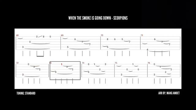 When The Smoke Is Going Down - Scorpions (Fingerstyle Guitar Tab) смотреть онлайн