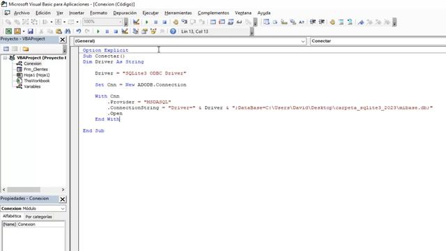 Tutorial SQLite + Excel 2023 N° 61 Crear Conexión смотреть онлайн