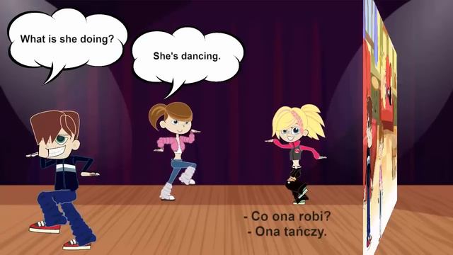 Present Continuous/ Co robisz? - My English Lekcja 7 -Angielski dla dla dzieci i początkujących смотреть онлайн