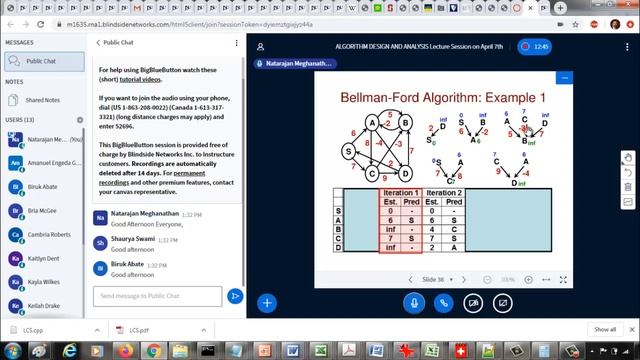 Bellman Ford Algorithm Example 1 смотреть онлайн