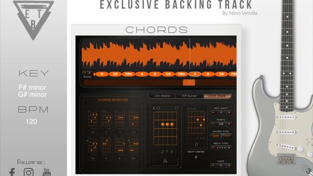 Cinematic Rock Ballad Guitar Backing Track Jam in F sharp minor G sharp minor|EBT смотреть онлайн