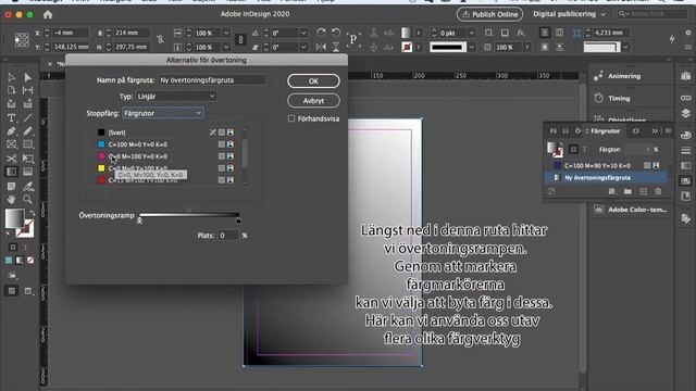 skapa övertoning InDesign смотреть онлайн