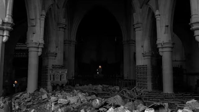 Spooky scary skeletons except its in an abandoned cathedral смотреть онлайн