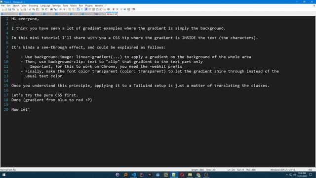 Tutorial: Gradient inside text (pure CSS & Tailwind CSS) смотреть онлайн