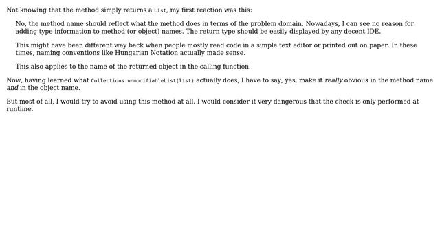 Software Engineering: Method returning an unmodifiable list (4 Solutions!!) смотреть онлайн