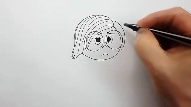 Рисуем Печаль из Головоломки поэтапно ✿ Простые рисунки для всех смотреть онлайн