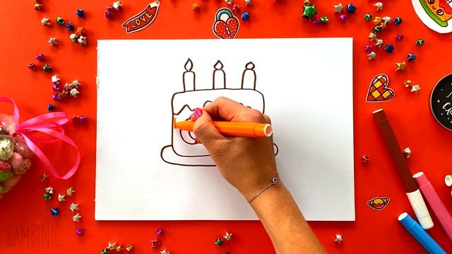 Как нарисовать торт? Учимся рисовать с BAMBINIC. | 0+ смотреть онлайн