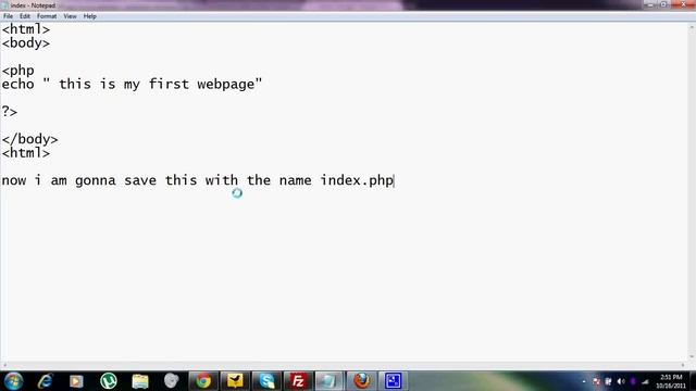 PHP 1st lesson (how to work in php) Crunchitech.com смотреть онлайн