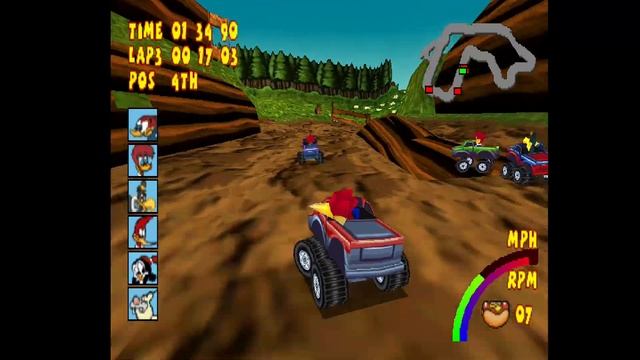 [PS1] Woody Woodpecker Racing - #1  Quest Mode With Woody