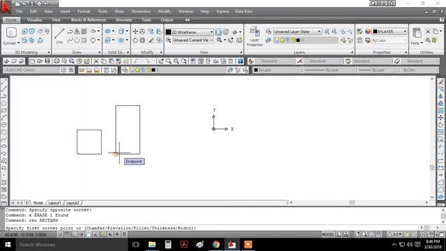 How to create a Rectangle in Autocad 2009 complete tutorial смотреть онлайн
