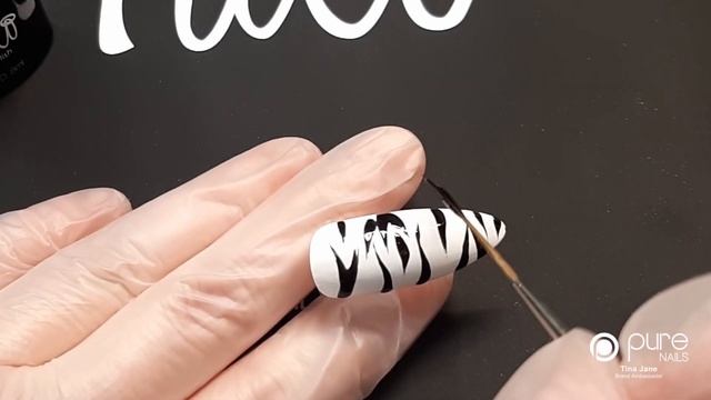 Quick and Easy Zebra Print Nail Art by Tina Jane from Pure Nails смотреть онлайн