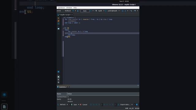 PostgreSQL For Loop смотреть онлайн