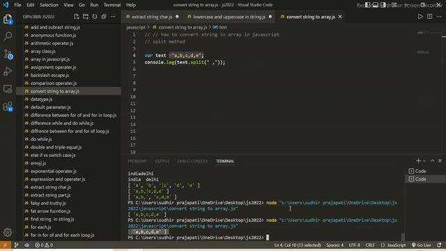 How to convert a String in Array in Javascript || Covert string in array in javascript in hindi смотреть онлайн