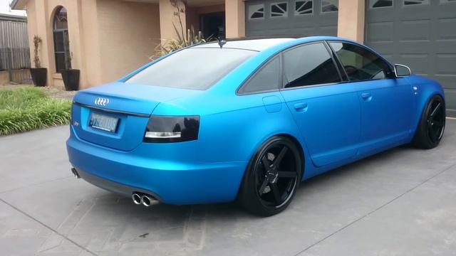 Audi S6 V10 with Custom bimodal exhaust, now with x pipe. смотреть онлайн