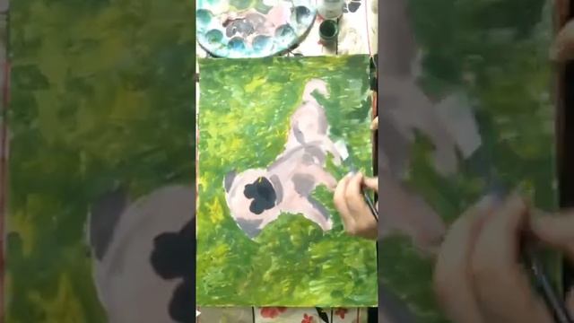 Рисуем Мопса гуашью! N1 смотреть онлайн
