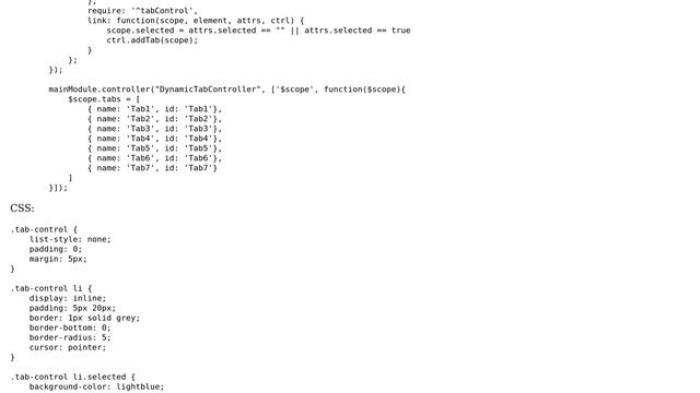 AngularJS Tab Control смотреть онлайн