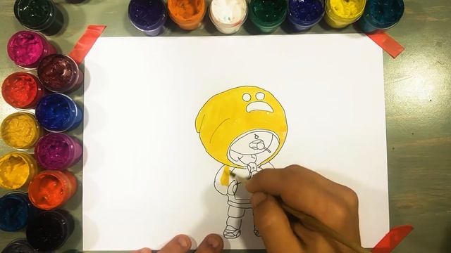 Drawing brawl stars leon children Рисование бравл старс леон для детей смотреть онлайн