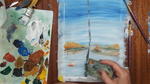 Как нарисовать дерево необычным способом. Как нарисовать осень легко. Как нарисовать осенний пейзаж смотреть онлайн