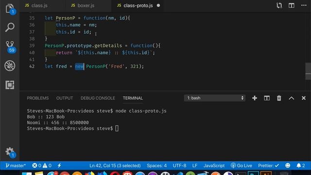 JavaScript Classes vs Prototypes смотреть онлайн