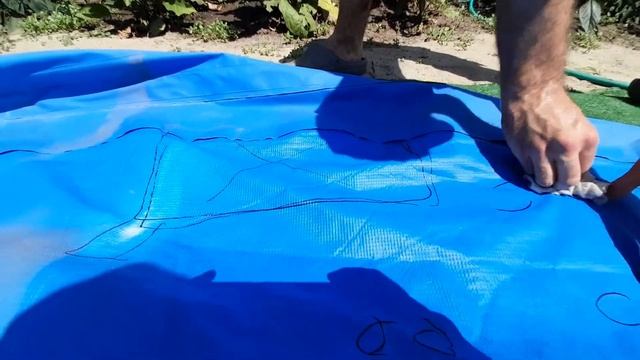 Ремонт бассейна. Как правильно клеить каркасный или надувной бассейн. Клеящая лента для бассейна. смотреть онлайн