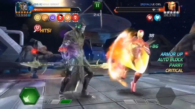 Corvus Glaive against IMIW at AW node 43 - Crazy Damage 111K - Marvel Contest of Champions смотреть онлайн