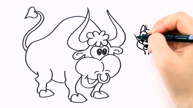 Как нарисовать кота Леопольда и быка / Мультик раскраска для детей / Раскрась Ка смотреть онлайн