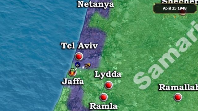 The birth of Israel. ⚔️ Arab-Israeli war on the map (1947-1949) смотреть онлайн