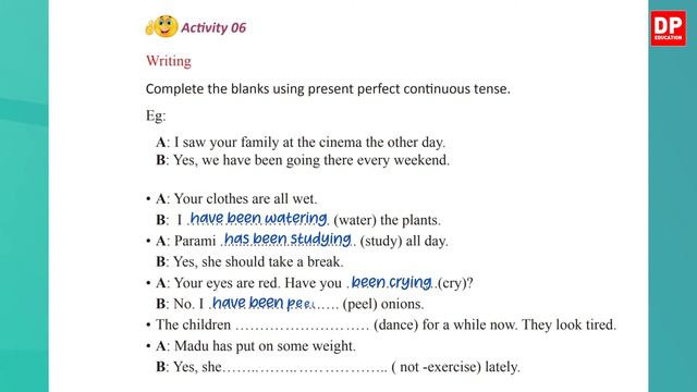 Unit 07. Lesson 3 | Present Perfect Continuous Tense - O/L English | Grade 10 смотреть онлайн