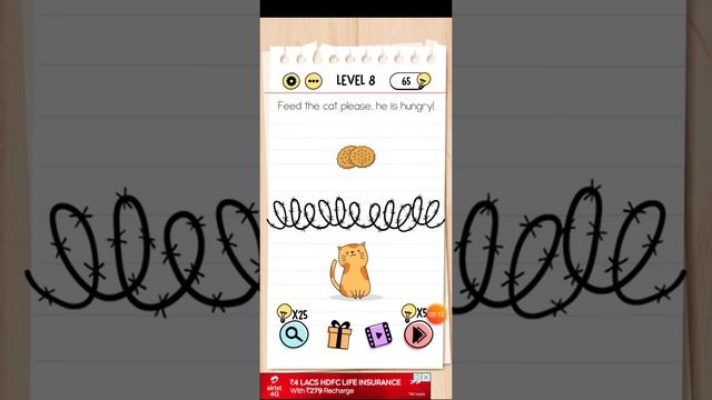 Brain Test Level 8 : Feed the cat please, he is hungry! смотреть онлайн