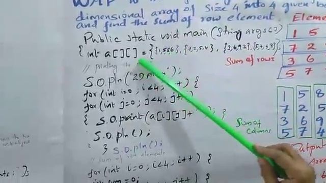 2D Array 4 into 4 matrix print in Java смотреть онлайн